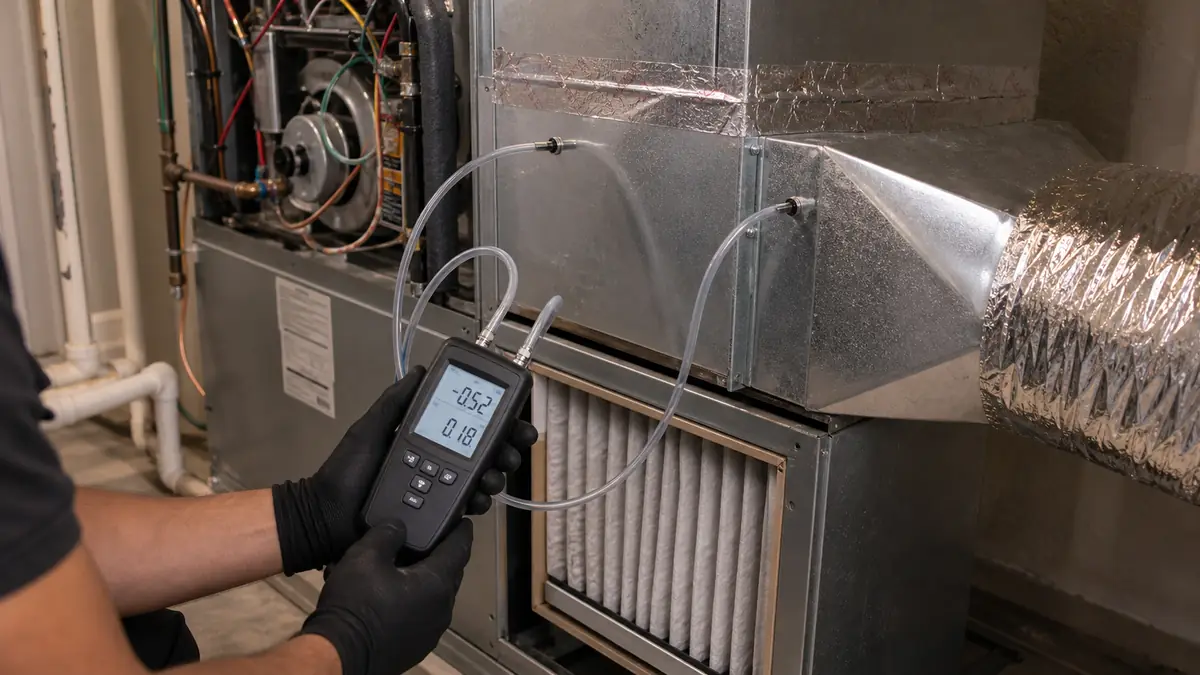 Measuring airflow at a supply register in an Encino, CA home